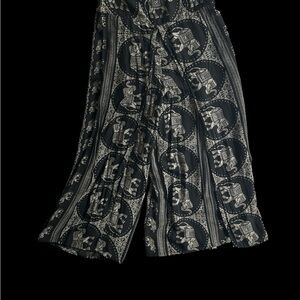 Black and White Elephant Print Pants